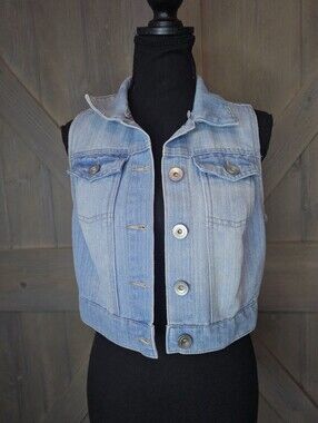 Y2k Bongo Denim Vest Women's Medium